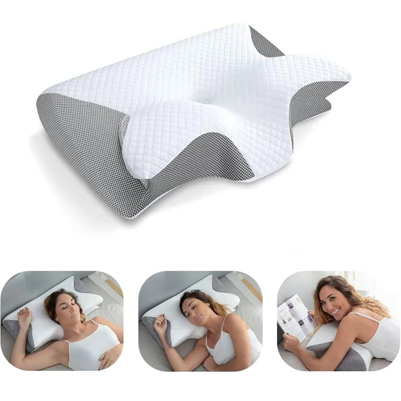 Memory Foam Cervical Pillow – Ergonomic Contour Neck Support Pillow for Sleeping