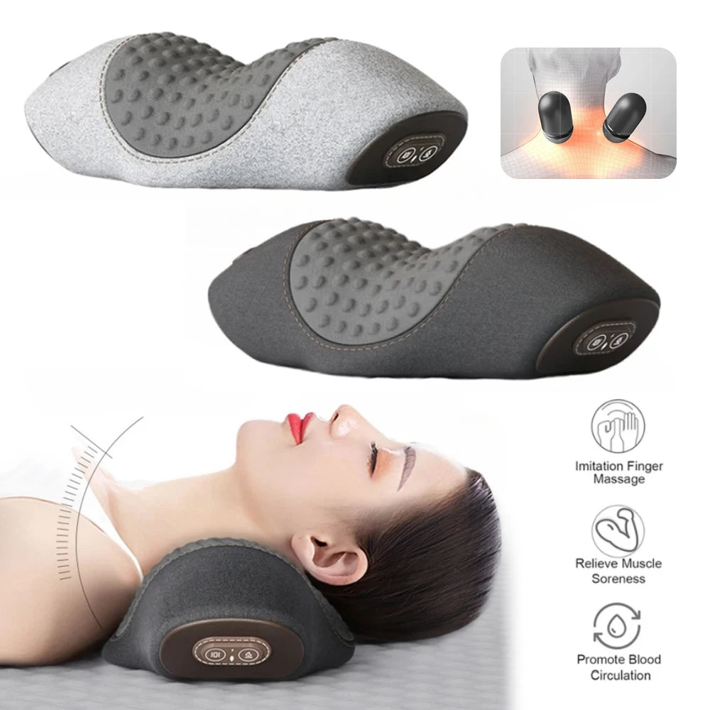 Cervical Neck Massager Pillow – Heated Traction Pain Relief Device