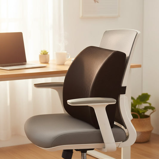 Memory Foam Lumbar Support Pillow – Ergonomic Back Cushion for Car & Office