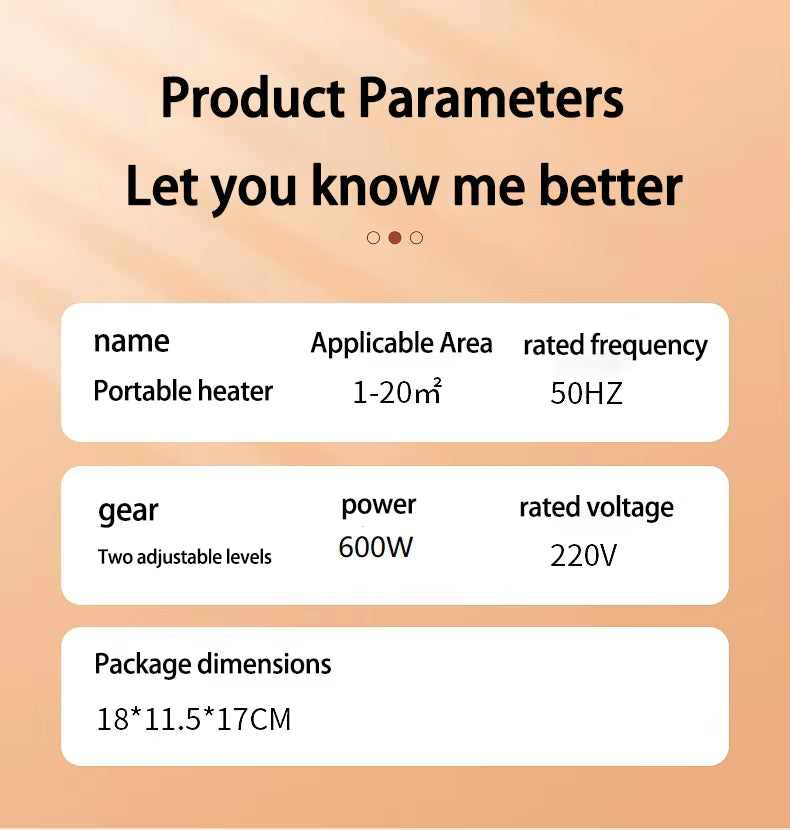 Indoor Electric Space Heater – Energy-Saving Compact Heater for Home