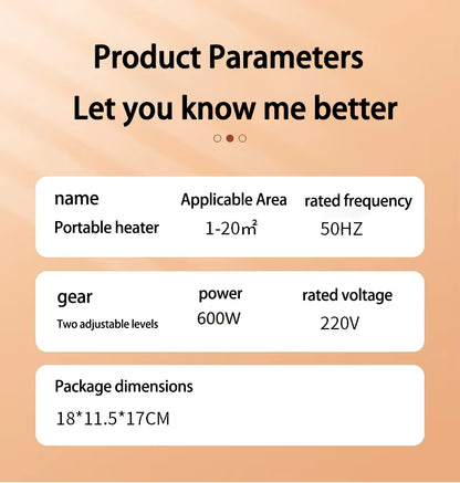 Indoor Electric Space Heater – Energy-Saving Compact Heater for Home