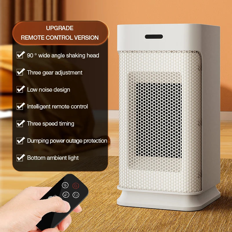 Portable Ceramic Space Heater – 1200W PTC Heater with Remote Control