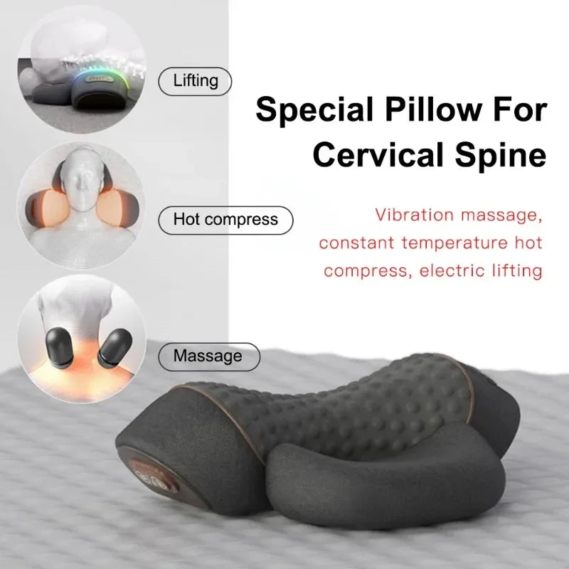 Cervical Neck Massager Pillow – Heated Traction Pain Relief Device