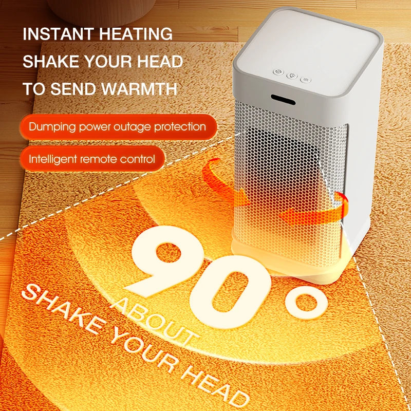 Portable Ceramic Space Heater – 1200W PTC Heater with Remote Control
