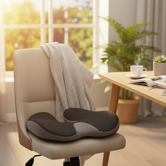 Orthopedic Memory Foam Seat Cushion – Tailbone & Sciatica Pain Relief Cushion