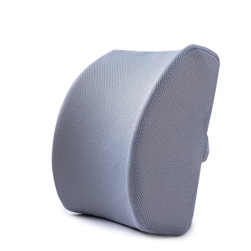 Memory Foam Lumbar Support Pillow – Ergonomic Back Cushion for Car & Office