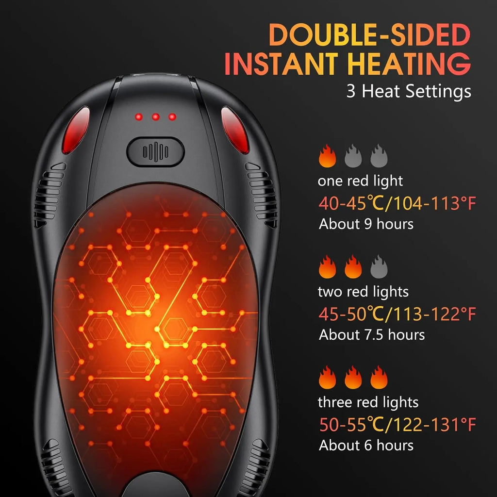 Rechargeable Hand Warmers (2-Pack) – 10000mAh Portable Outdoor Heater