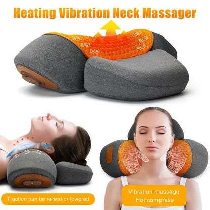 Cervical Neck Massager Pillow – Heated Traction Pain Relief Device