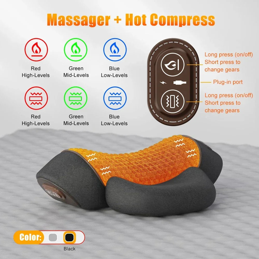 Cervical Neck Massager Pillow – Heated Traction Pain Relief Device
