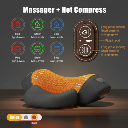 Cervical Neck Massager Pillow – Heated Traction Pain Relief Device