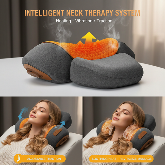 Cervical Neck Massager Pillow – Heated Traction Pain Relief Device